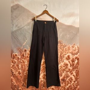 Roxy. Black linen slacks. Size M.